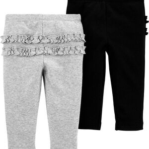 CARTER’S Baby 2-Pack Ruffle-Detail Cotton Pants